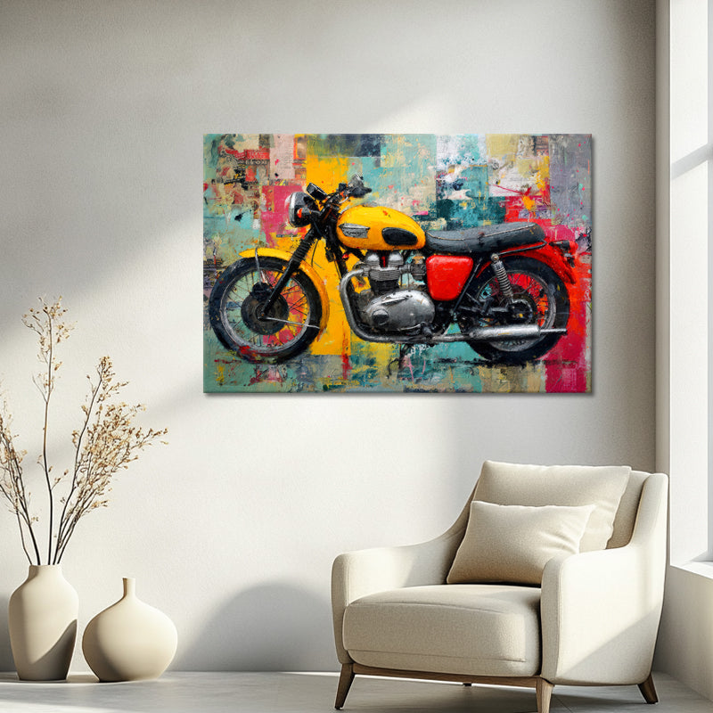 Triumph-Motorrad-Gemälde