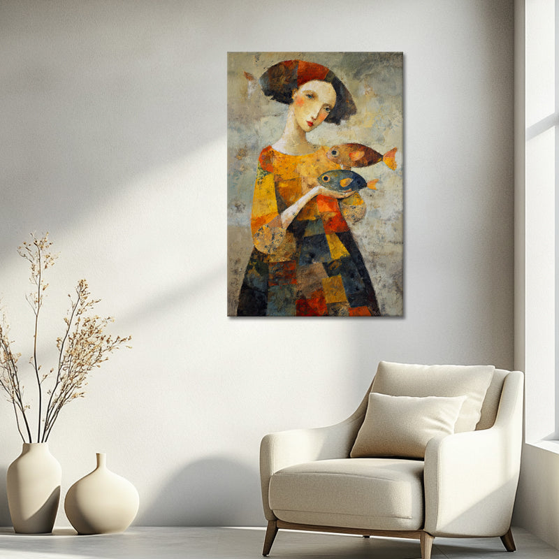 Vrouw en Vis Kunst