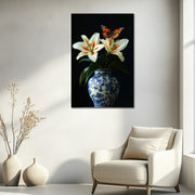 Porseleinen Vaas met bloemen II