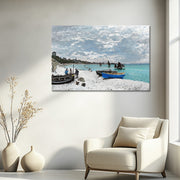 Het strand van Sainte-Adresse - Claude Monet