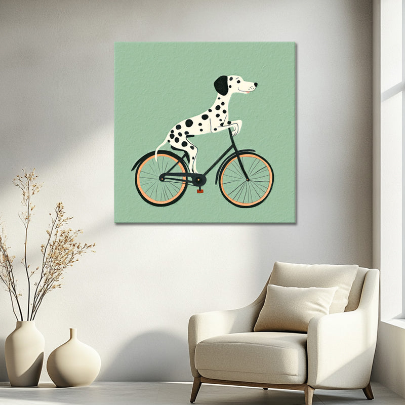Hund auf dem Fahrrad