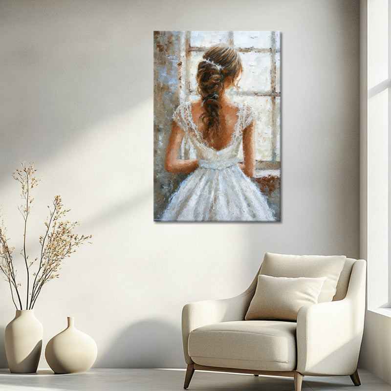 Elegante Vrouw In Wit
