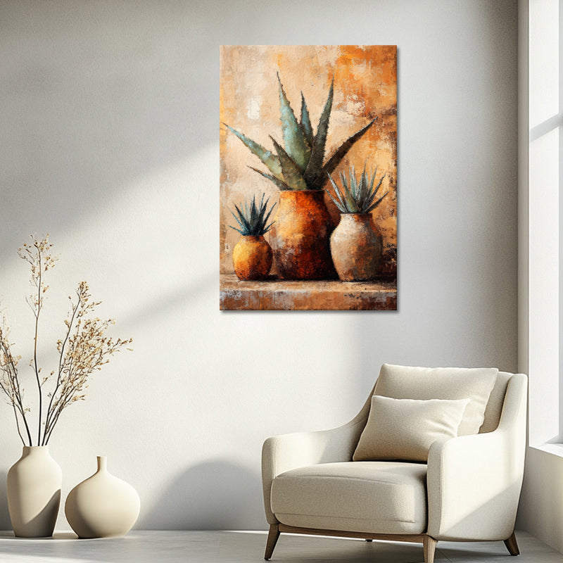 Vazen met Agave