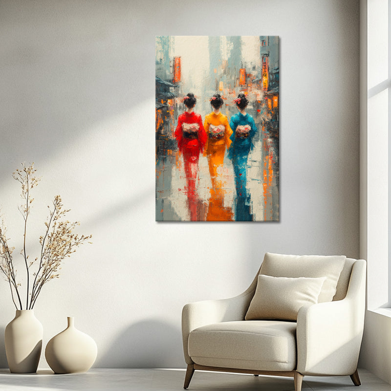 Drie Vrouwen Kimono