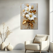 Witte Bloem in Goud