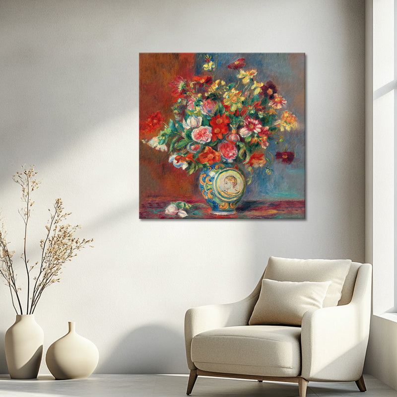 Mit Blumen - Pierre-Auguste Renoir