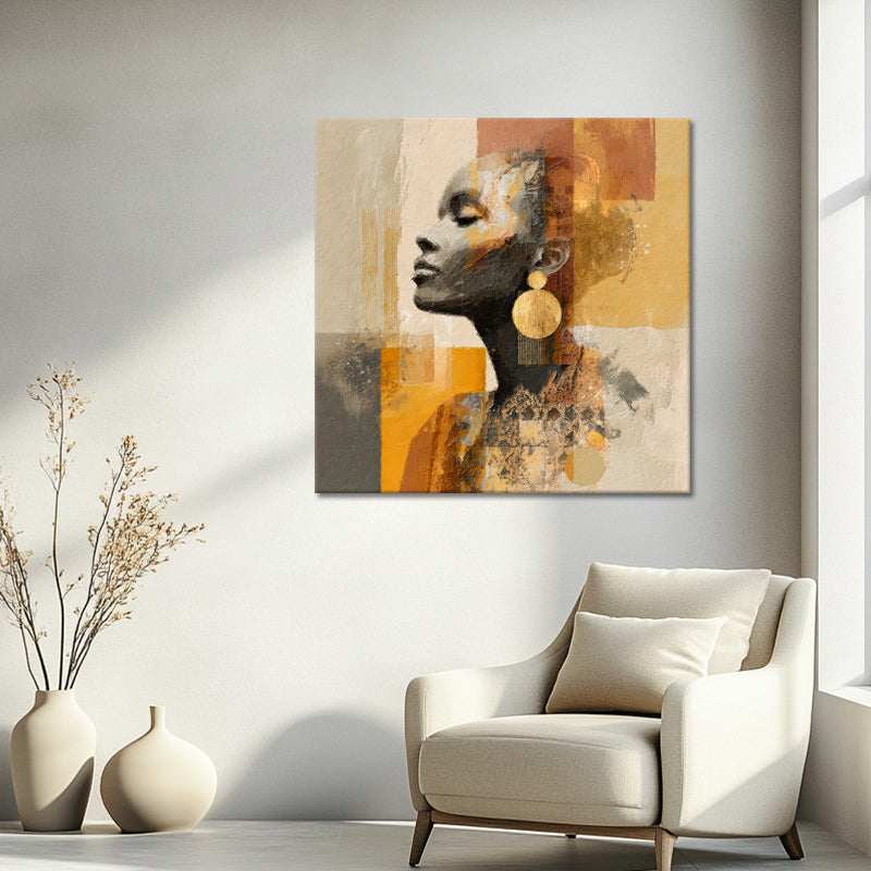 Afrikanische Frau in Gold