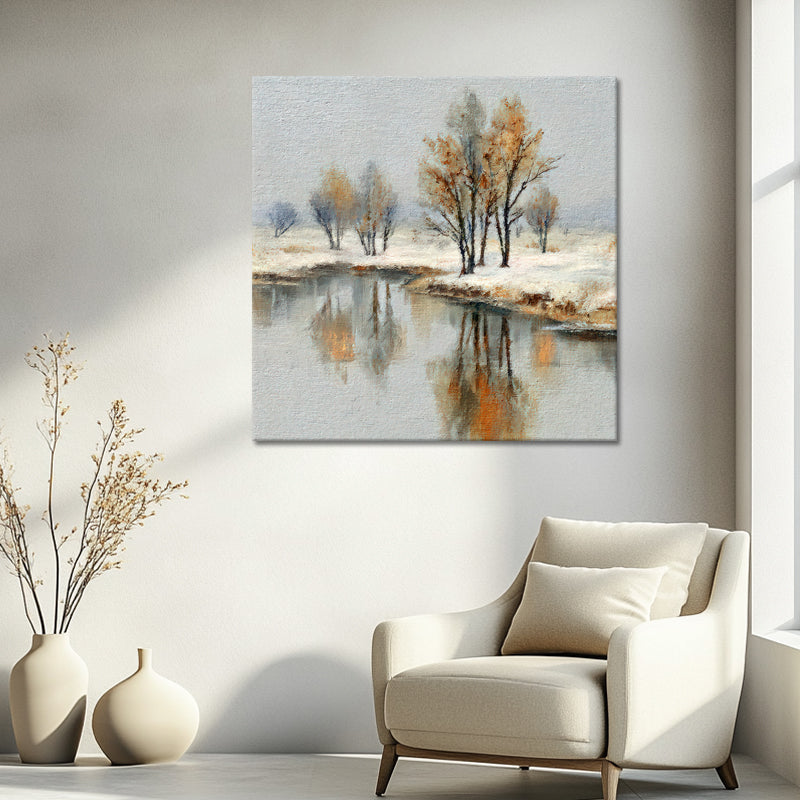 Winterlandschaft mit schönen Spiegelungen III