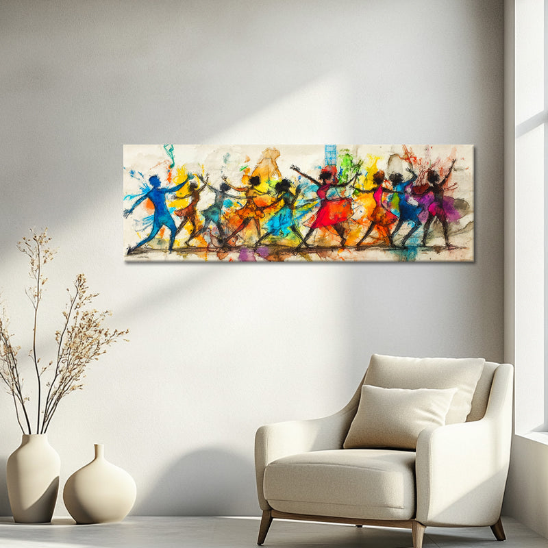 Kunstwerk farbenfrohe Tänzerin