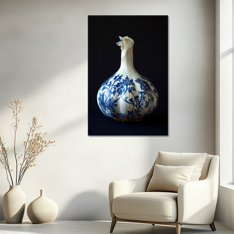 Knoblauch in Delfter Blau