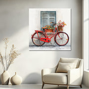 Fahrrad mit Blumen Kunst