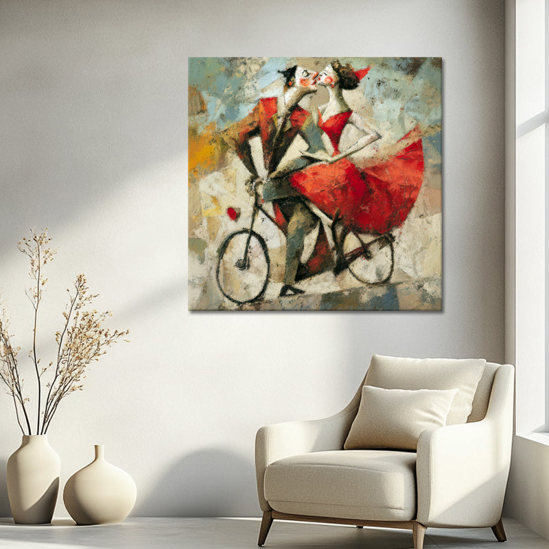 Koppel met Fiets Romantisch