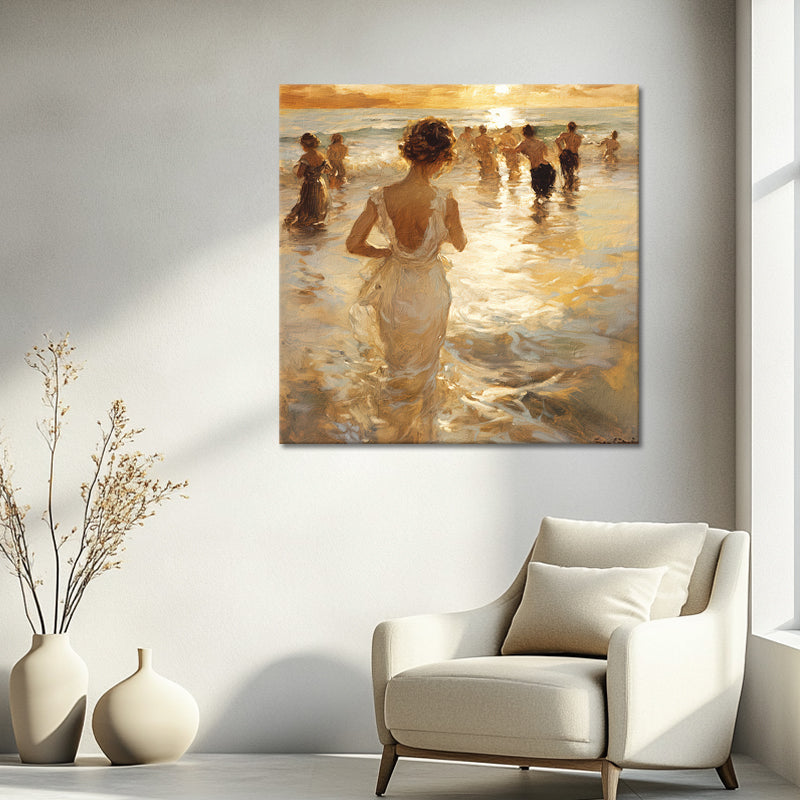 Frau am Strand - Paul Chabas