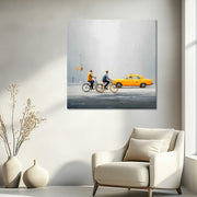 Stad fietsers kunst