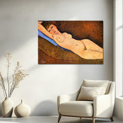 Reclining Nude on Blue Cushion -Amedeo Modigliani