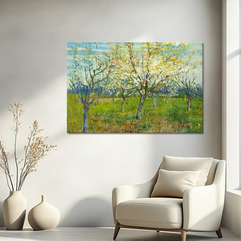 Obstgarten mit blühenden Aprikosenbäumen – Van Gogh
