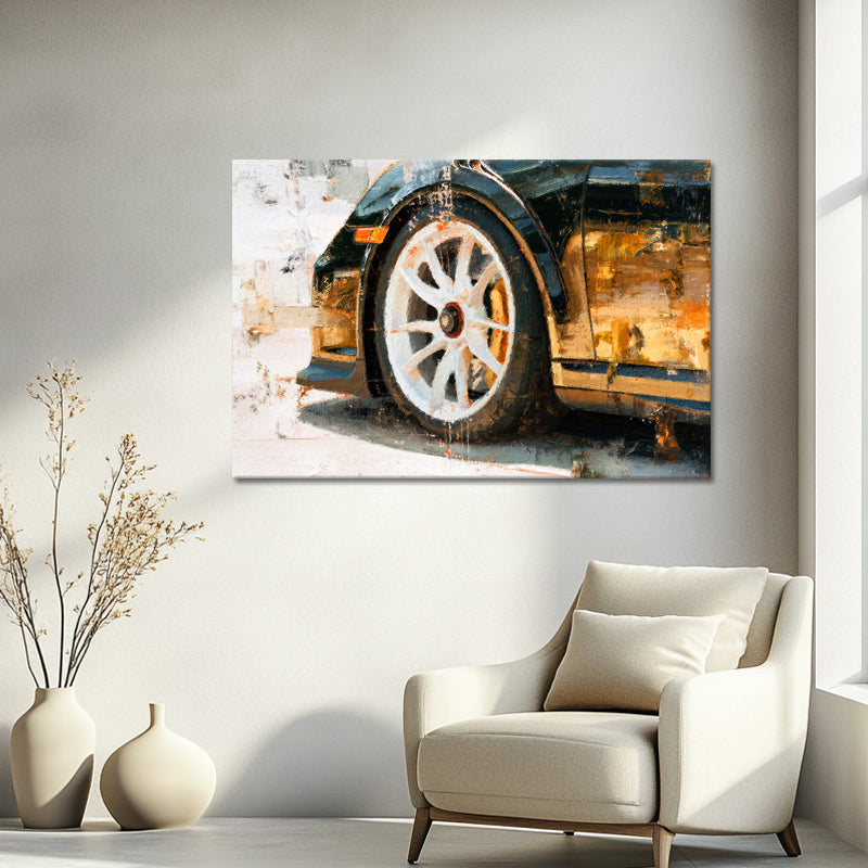 Goud Zwarte Porsche