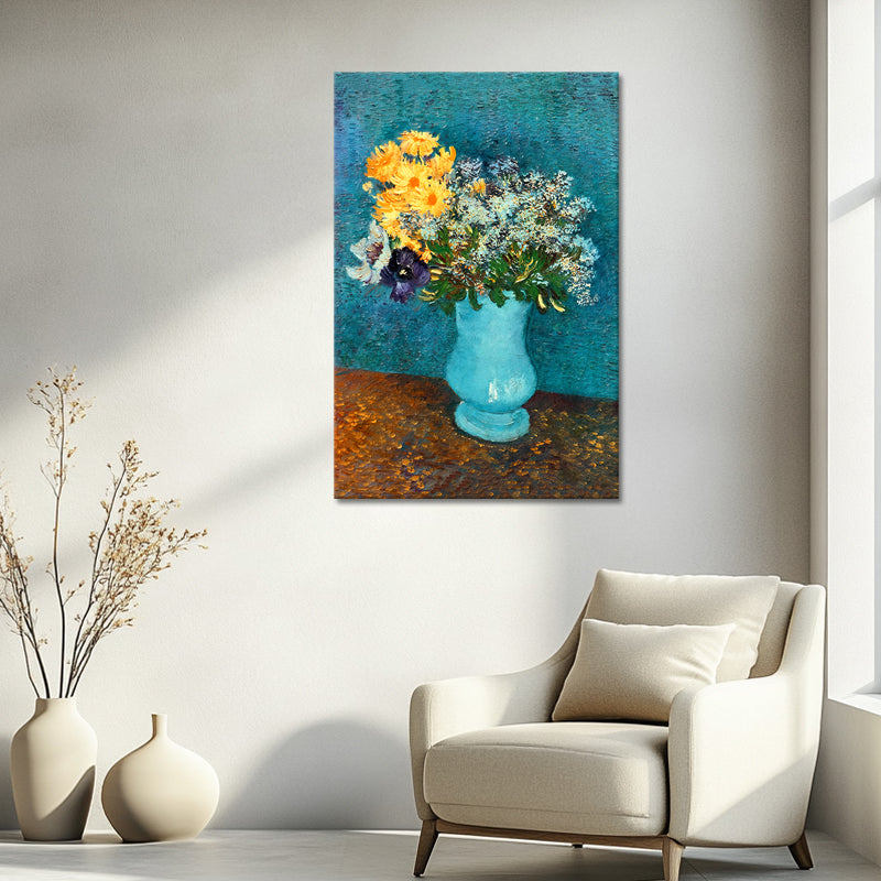 Vaas met seringen, margrieten en anemonen - Van Gogh