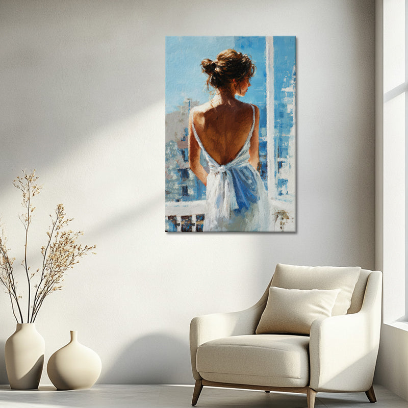 Elegante vrouw wit