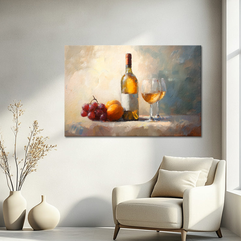 Gemälde Wein & Früchte I