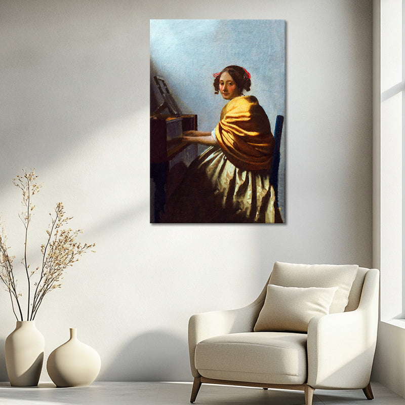 Zittende vrouw aan het virginaal - Vermeer