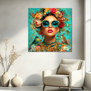 Portret Vrouw Bloemen