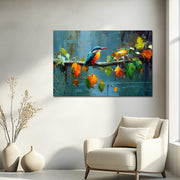 Schilderij IJsvogel op Tak
