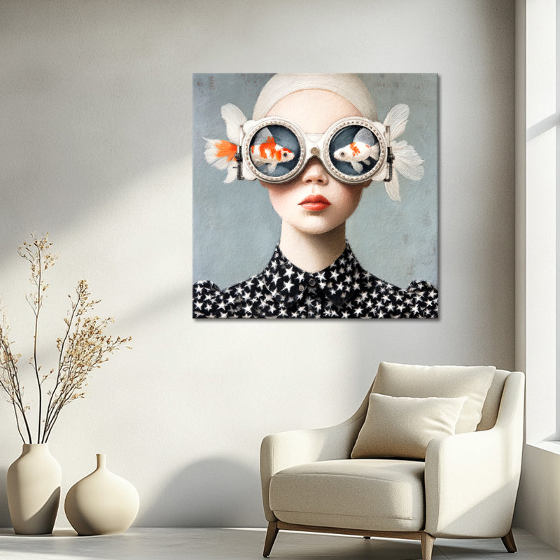 Vrouw Portret met Vissen