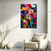 kunstwerk kleurrijke bloemen