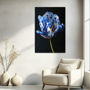 Tulp in delfts blauw stijl