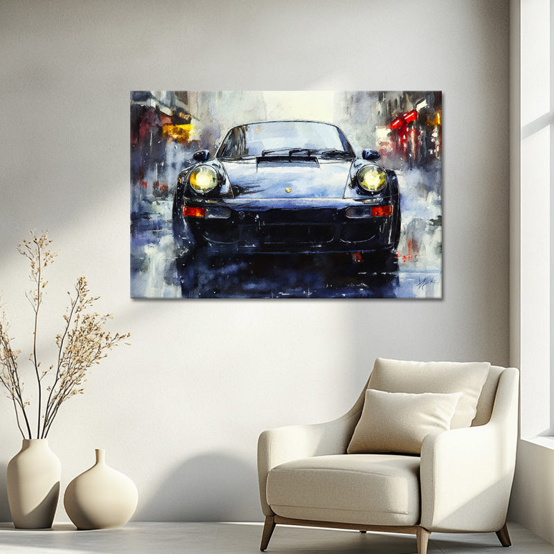 Abstract Zwart Porsche