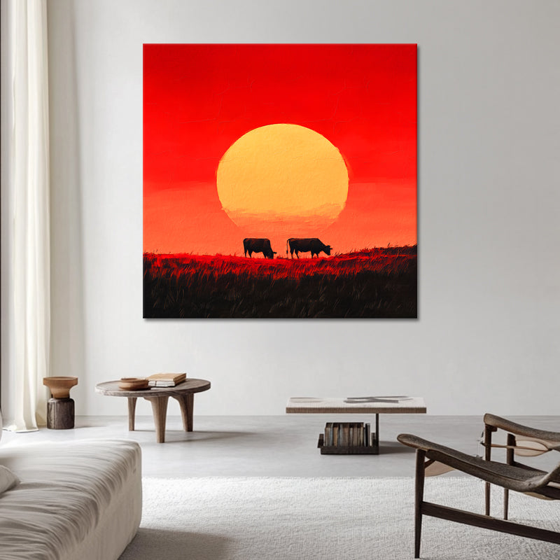 Käfige bei Sonnenuntergang