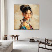 Aziatische vrouw in kimono IV