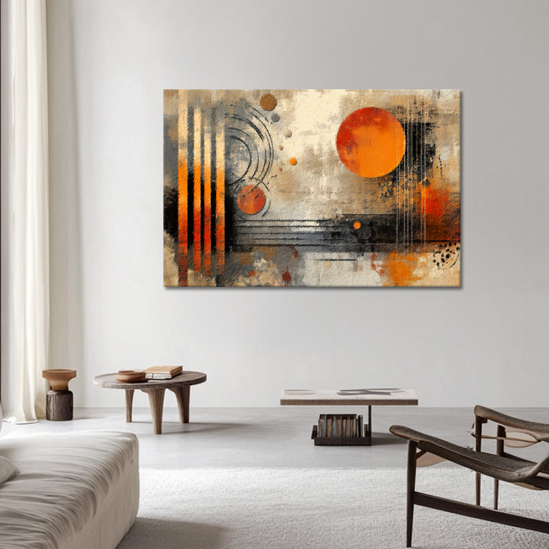 Braun, Grau und Orange