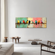Bunte Vögel abstrakt
