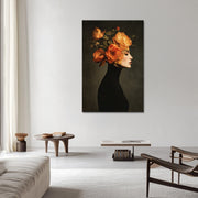 Bloemenportret vrouw