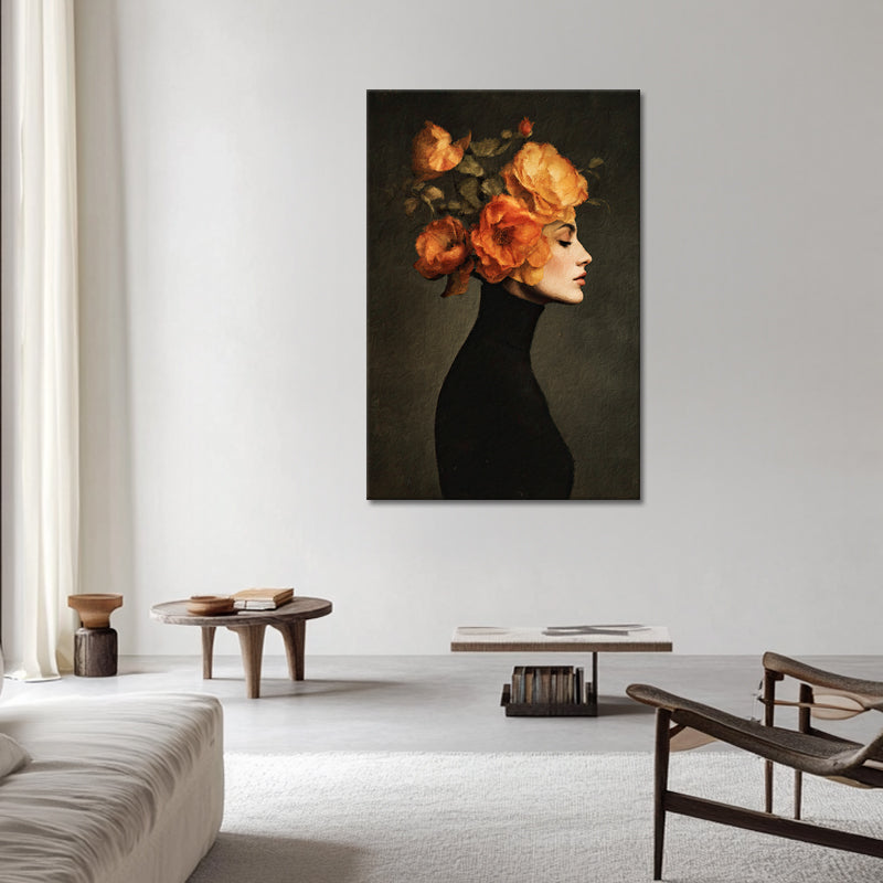 Bloemenportret vrouw