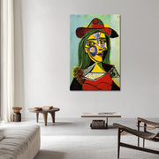 Frau mit Hut und Pelzkragen – Picasso