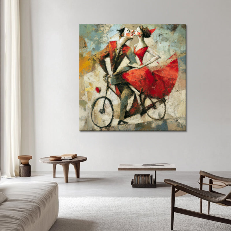 Koppel met Fiets Romantisch