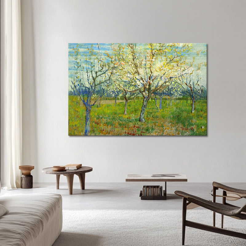 Obstgarten mit blühenden Aprikosenbäumen – Van Gogh