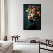 Portret Vrouw Tulpen