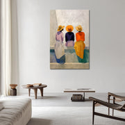 Drie vrouwen met brede hoeden III