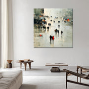 Stadsleven abstract kunst
