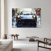Abstract Zwart Porsche