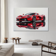 Schilderij Ferrari rood