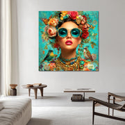 Portret Vrouw Bloemen