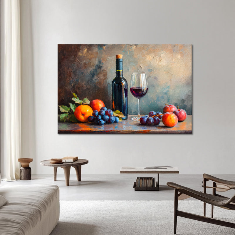 Gemälde Wein & Früchte II