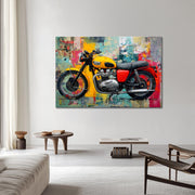 Triumph-Motorrad-Gemälde