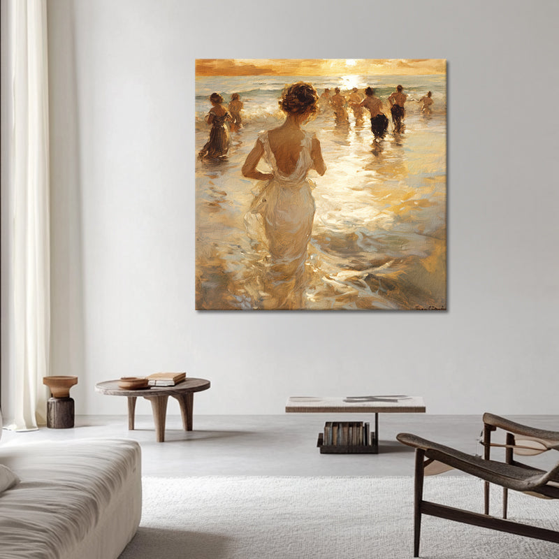 Frau am Strand - Paul Chabas