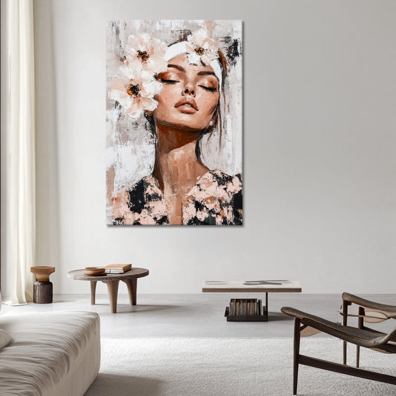Schöne Frau mit Blumen VI